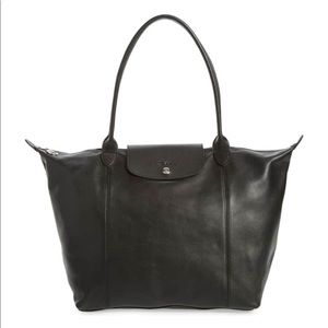 Longchamp Le Pliage Cuir Leather Tote